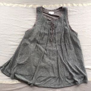 Anthropology Meadow Rue Olive Green Sleeveless Top